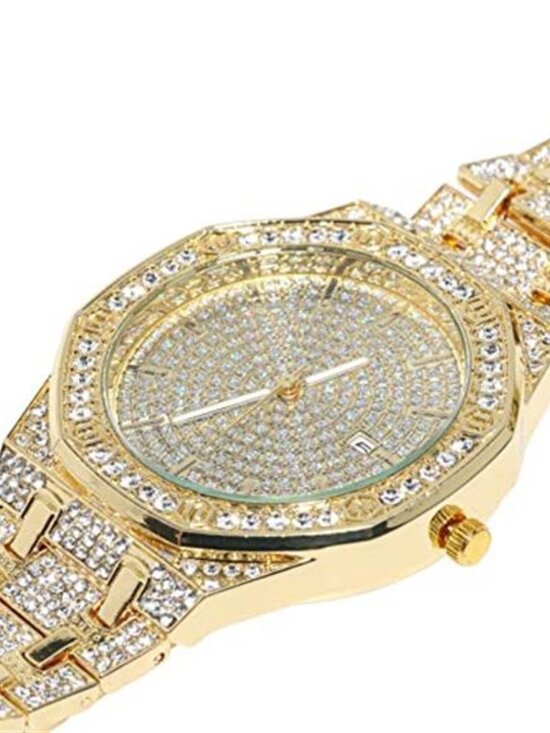 Other - Diamond Watch for Men 18K Real Gold/Platinum White Gold